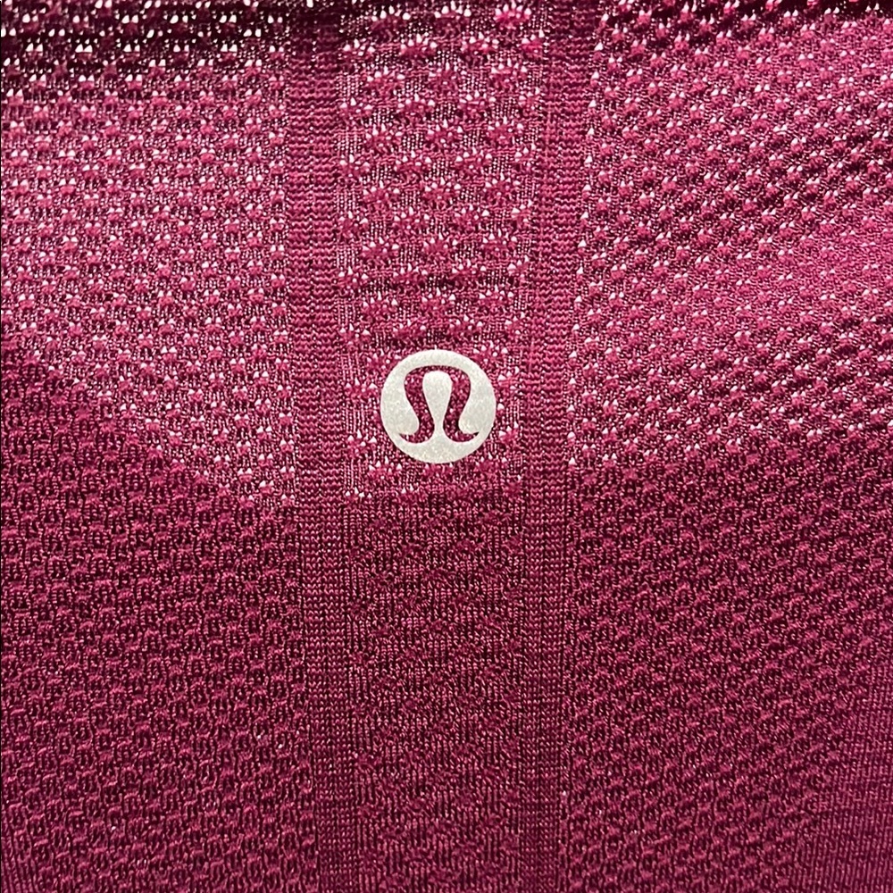 Lululemon Women's Swiftly Tech Long Sleeve Top - Wine/Burgundy - Picture 2 of 3